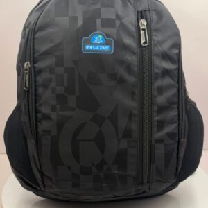 Pauline Full Waterproof Black Geometric School Backpack (Model - 2424)